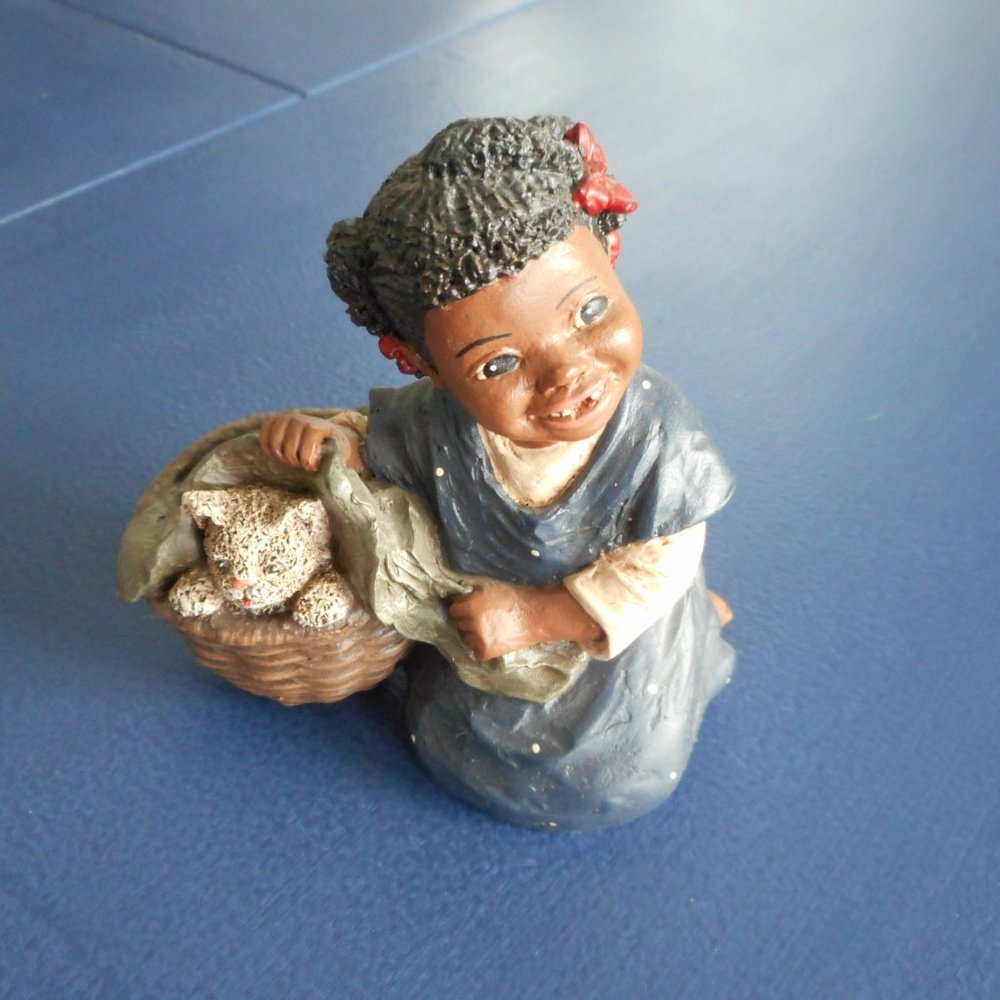 All God's Children, Prissy w/Snowball Figurine, New w/COA